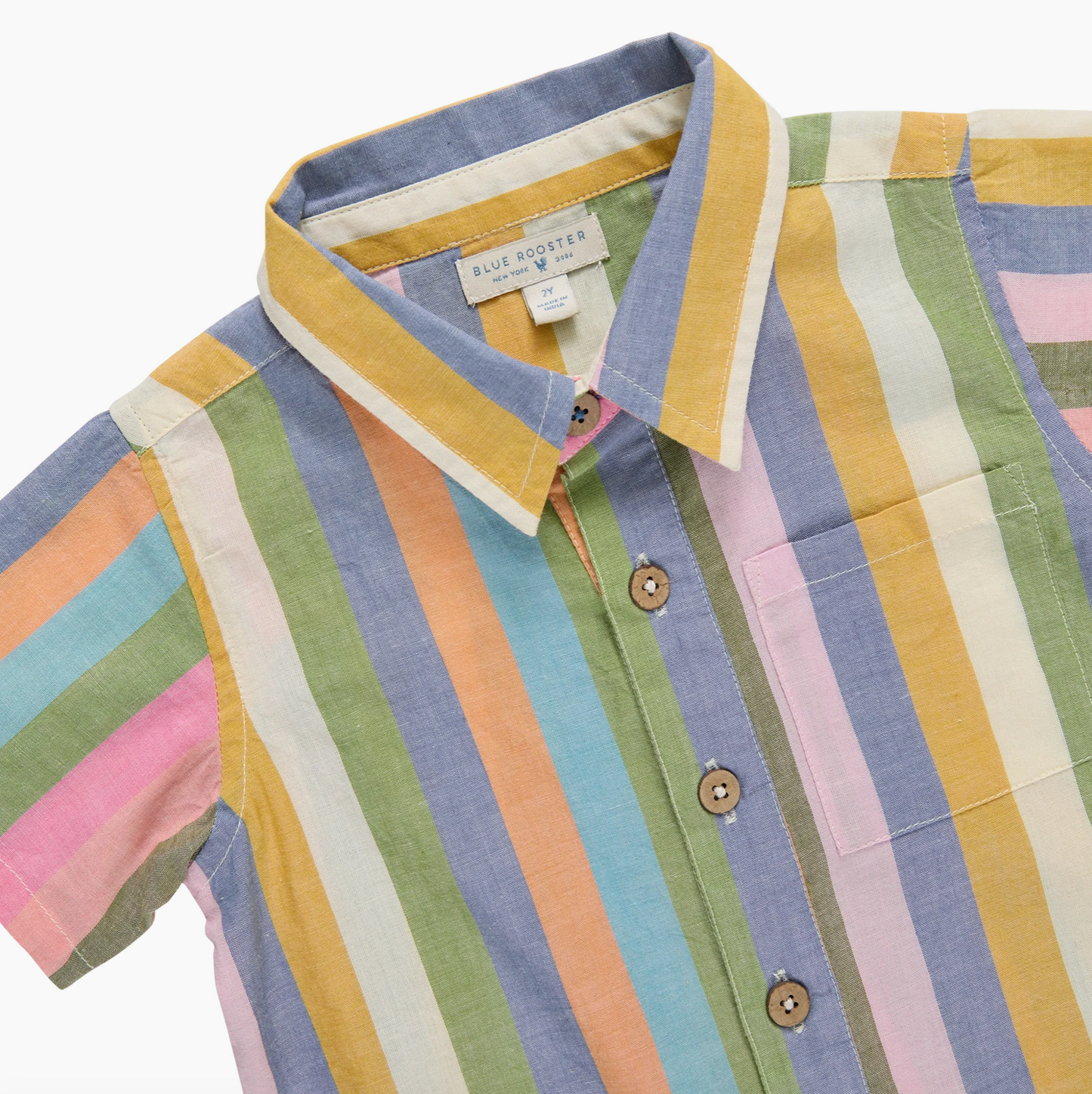 Pink Chicken Boys Jack Shirt - Parade Stripe