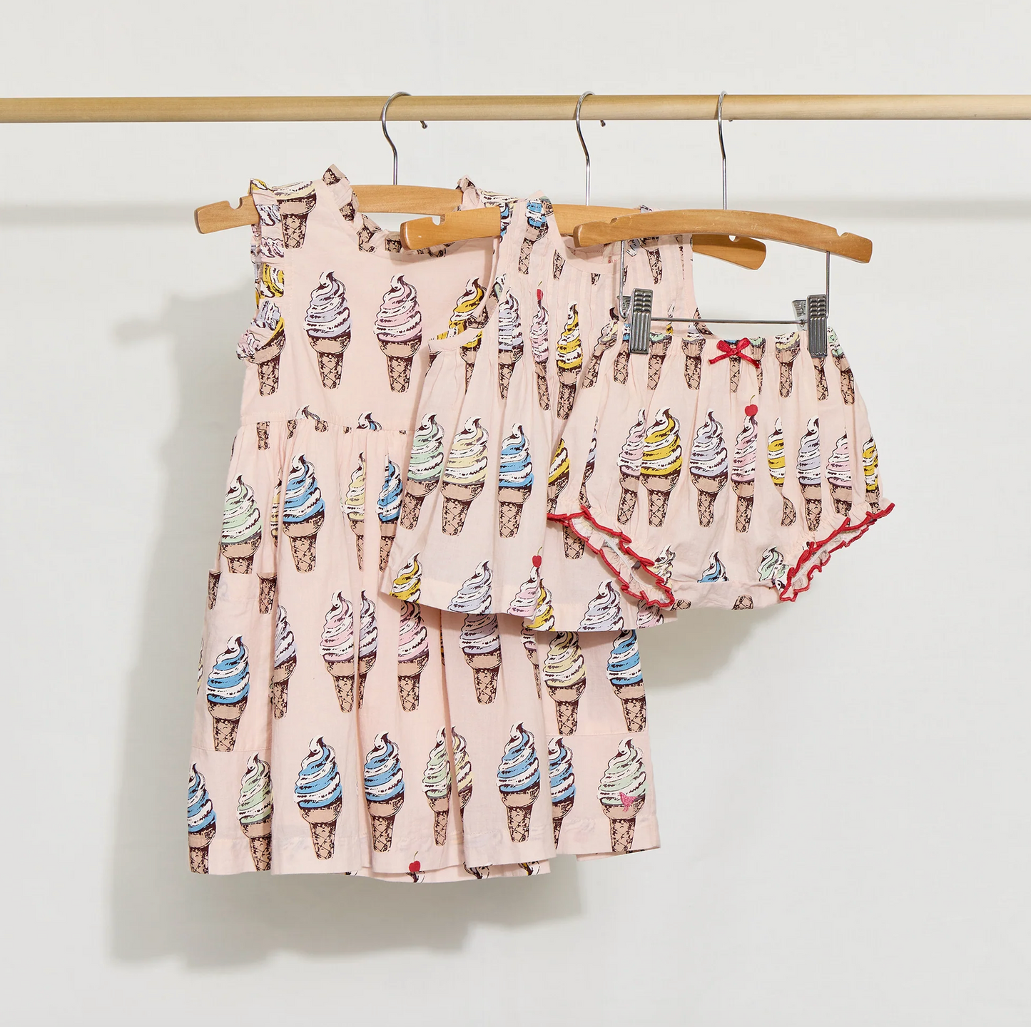 Pink Chicken Baby Girls Jaipur 2 Piece Set - Pink Soft Serve