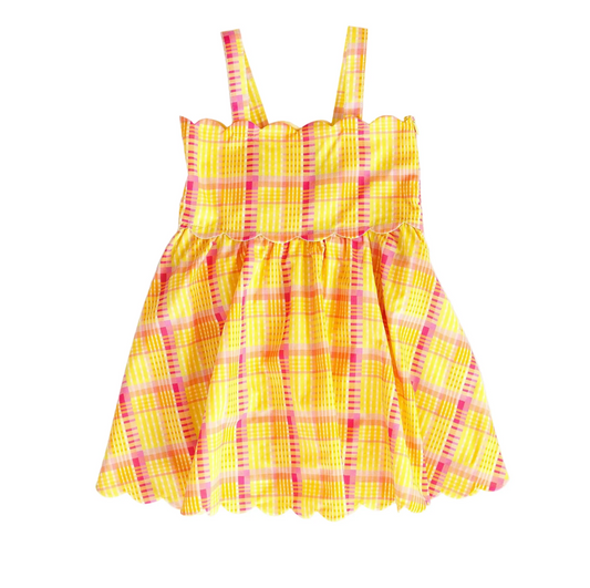 Hadley Dress - Seashell Plaid