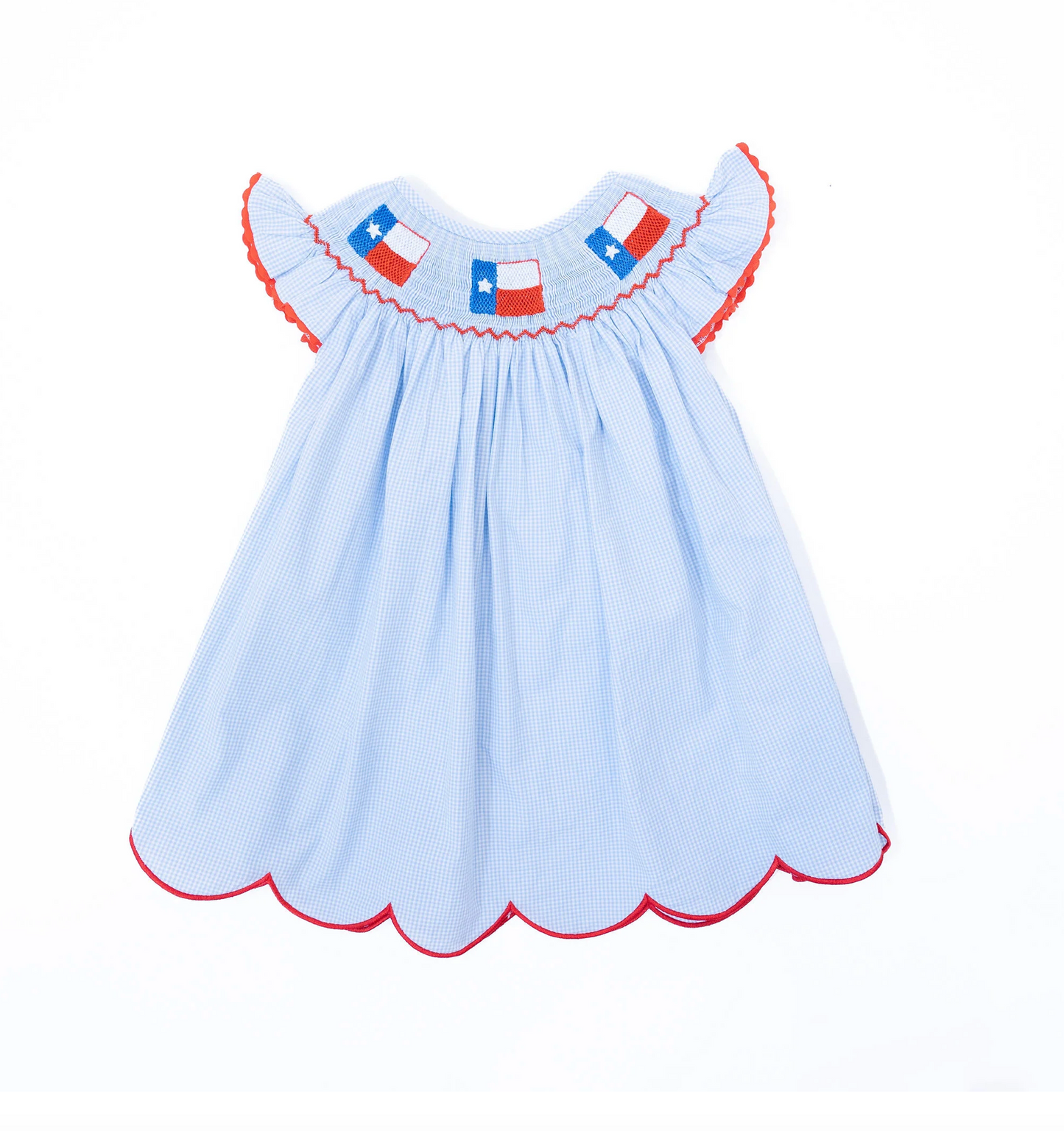 Texas Flag Smocked Dress
