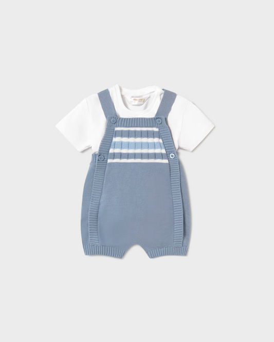 Blue Dungaree and T-Shirt Set