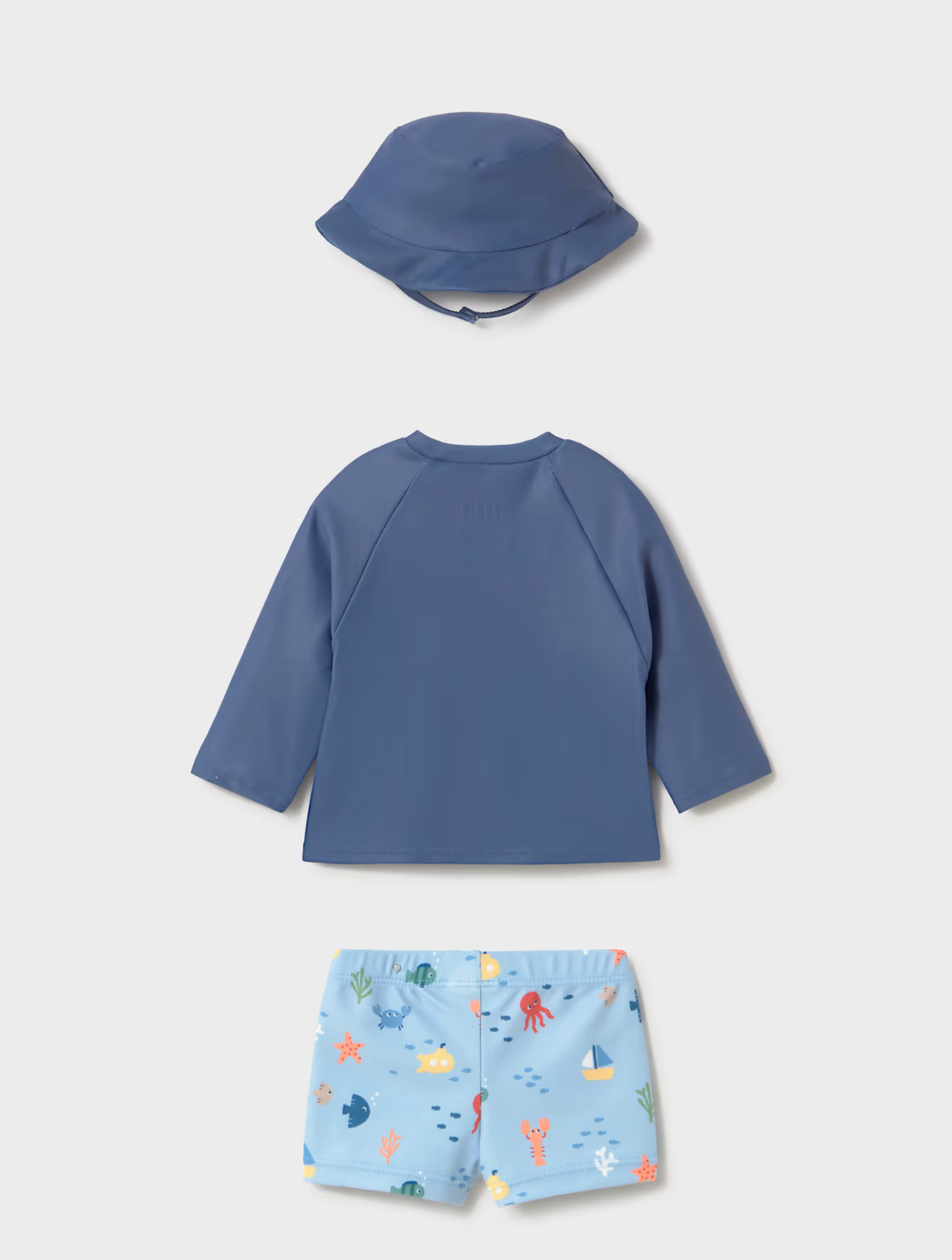 Baby Boy 3-Piece Swim Set With Sun Protection