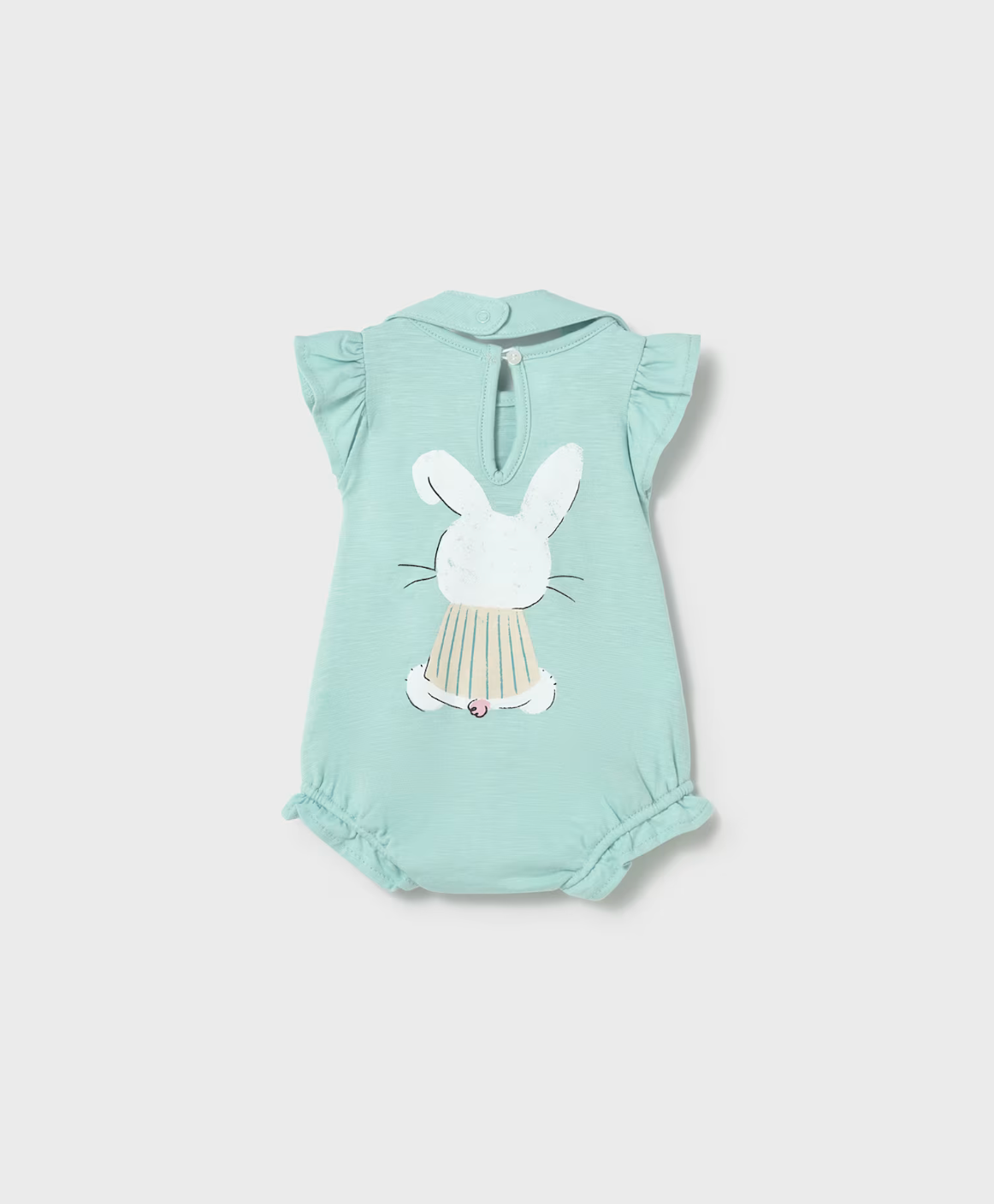 Baby Girl Bunny Romper with Bib Set