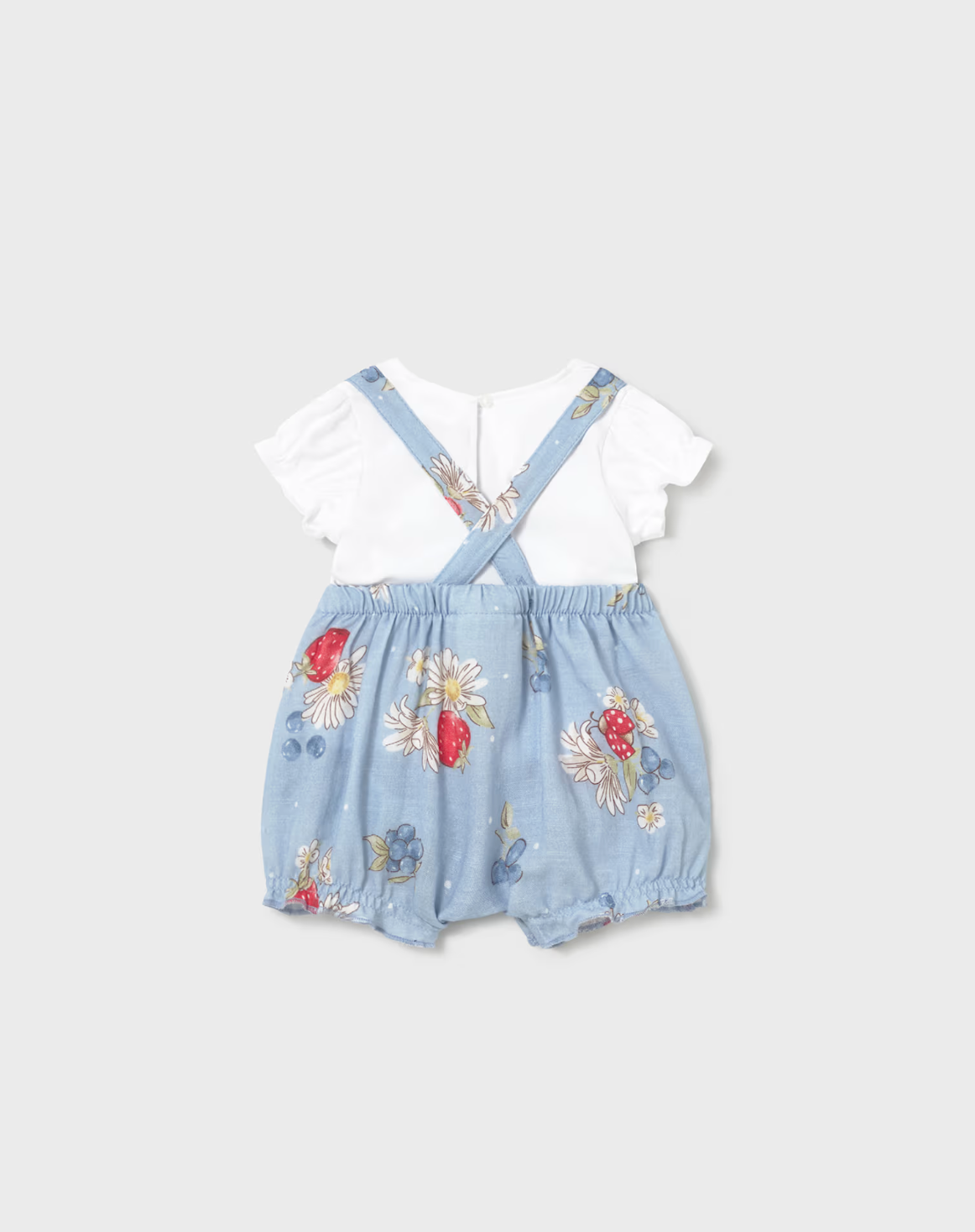 Baby Girl Dungaree and T-Shirt Strawberry Set