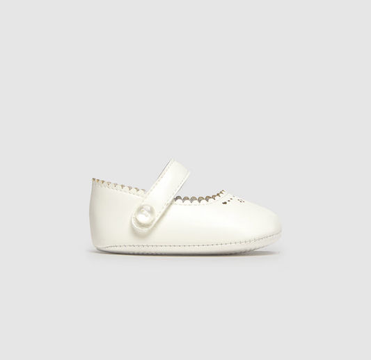 Baby Girl Mary Janes - White