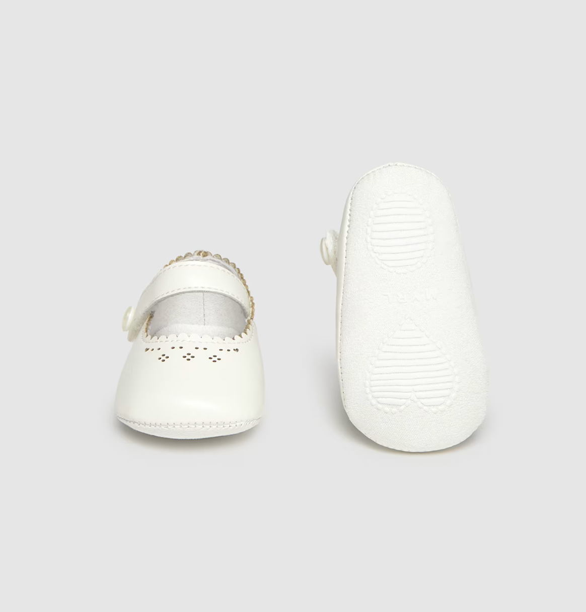 Baby Girl Mary Janes - White