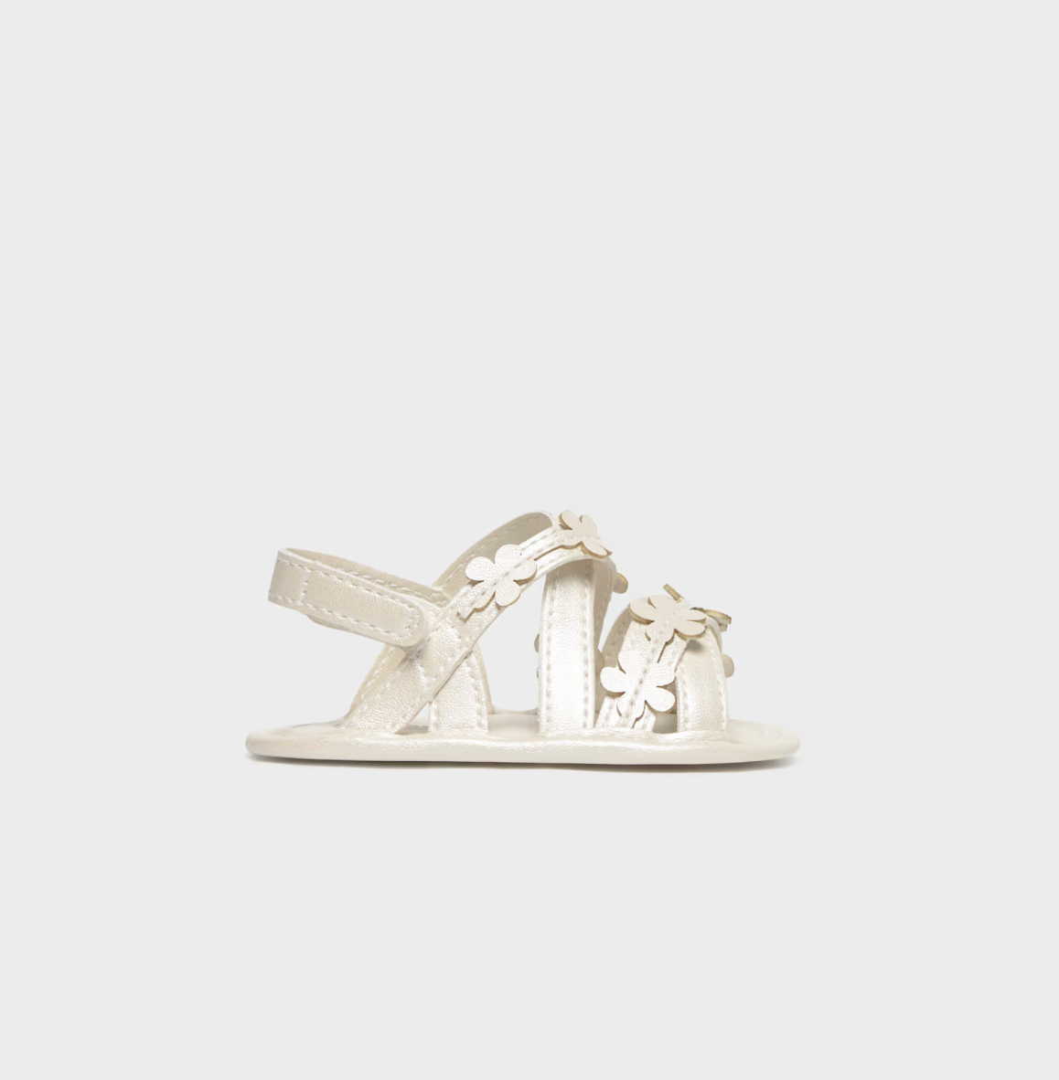 Floral Baby Sandals - Natural