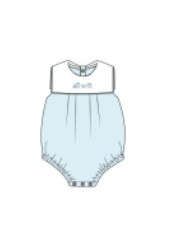 Tiny Choo Choo Light Blue Bib Bubble