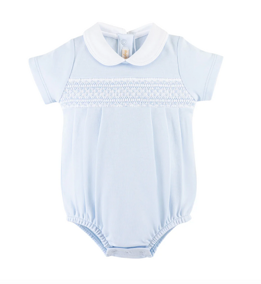 Hand Smocked Baby Blue Bubble