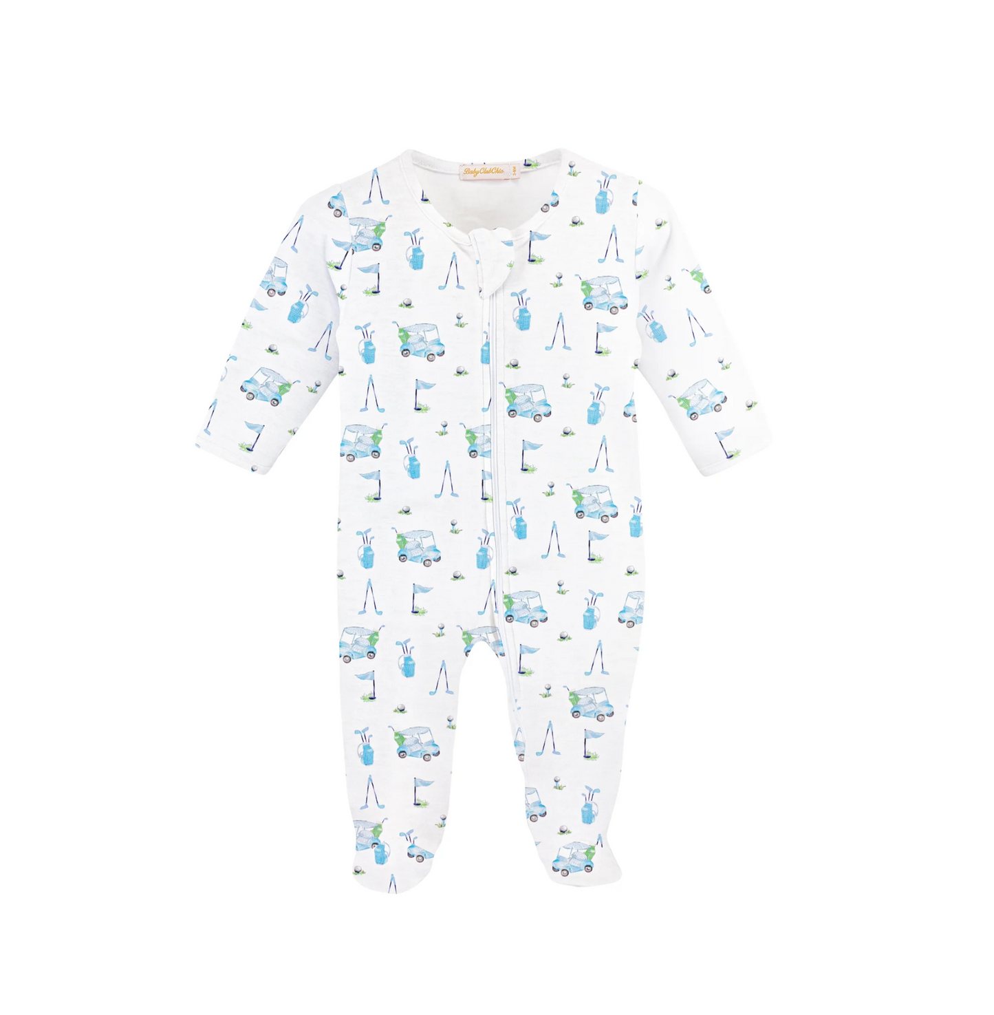 Light Blue Golf Zipped Footie