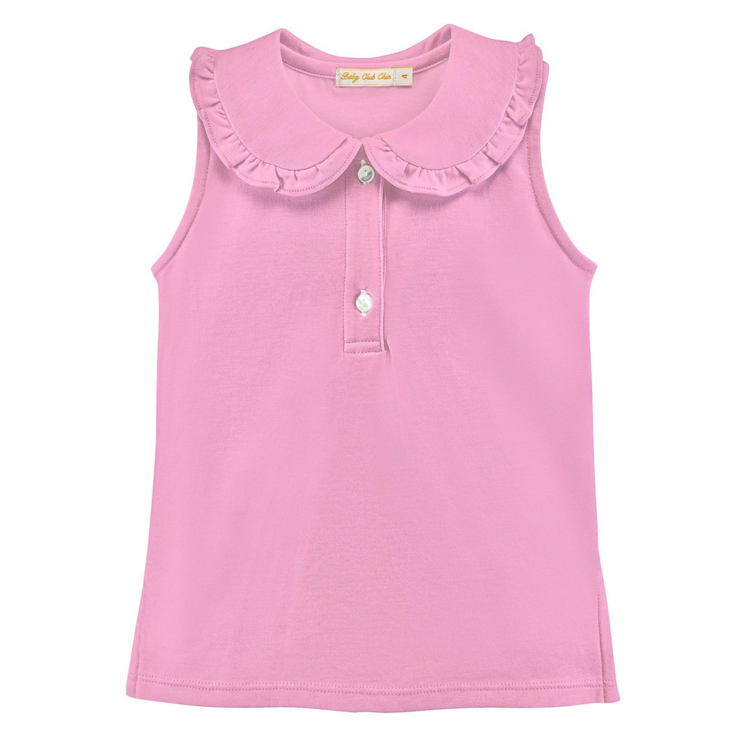 Cotton Candy Pink Solid Blouse With Collar