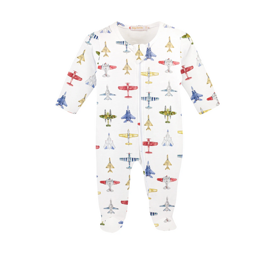 Airplane Zipped Footie
