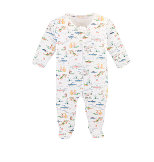 Gone Fishing Zipped Footie