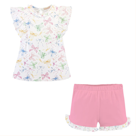 Confetti Bows Tee/Shorts Set