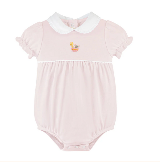 Pink Noah's Ark Embroidered Bubble