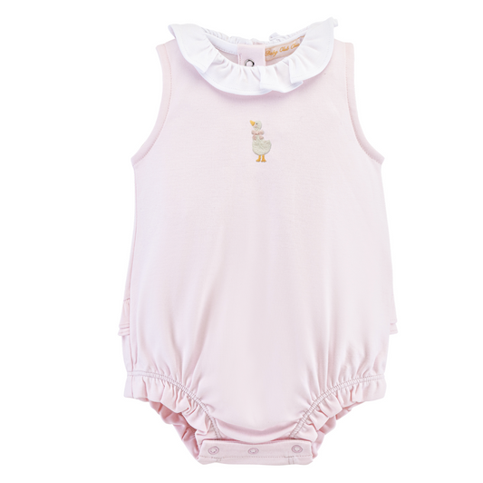 Embroidered Spring Time Goose Bubble - Pink