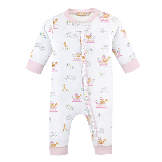 Noah's Ark Pink Zipped Coverall