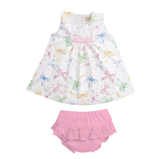 Confetti Bows Hand-Smocked Dress