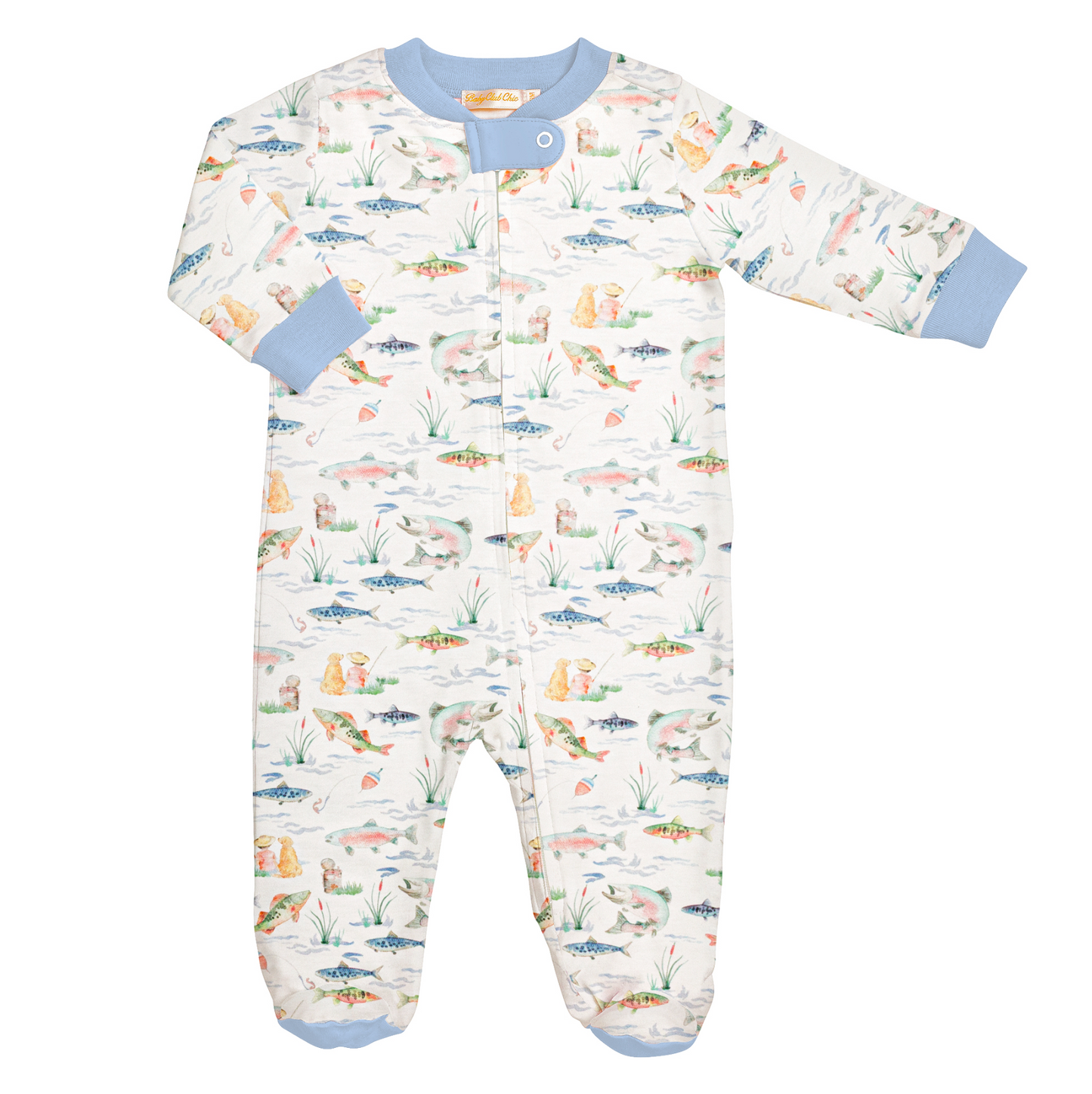 Gone Fishing Zipped Footie