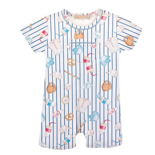Big League Romper With Pocket