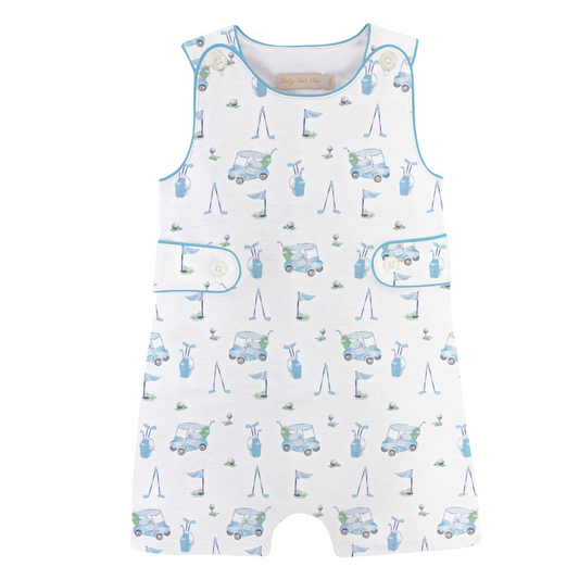 Light Blue Golf Romper With Buttons