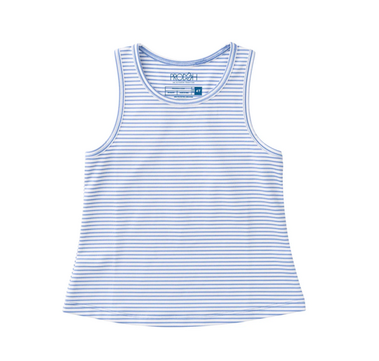 Girl's Racerback Tank Top Persian Purple Stripe