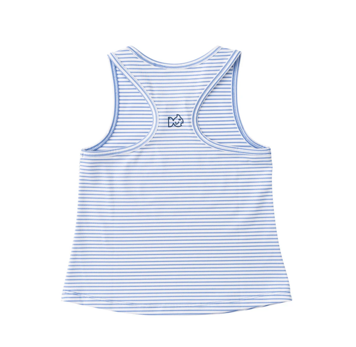 Girl's Racerback Tank Top Persian Purple Stripe