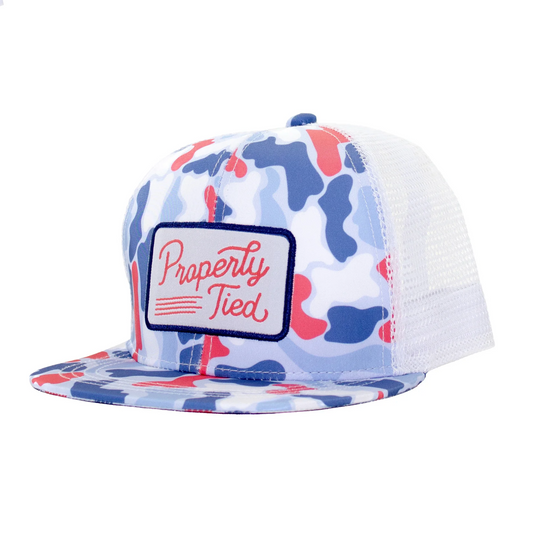 Boys Sportsman Trucker Hat Americana Camo
