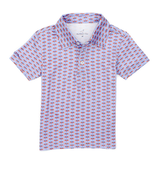 Boys Inlet Polo Freedom Flag