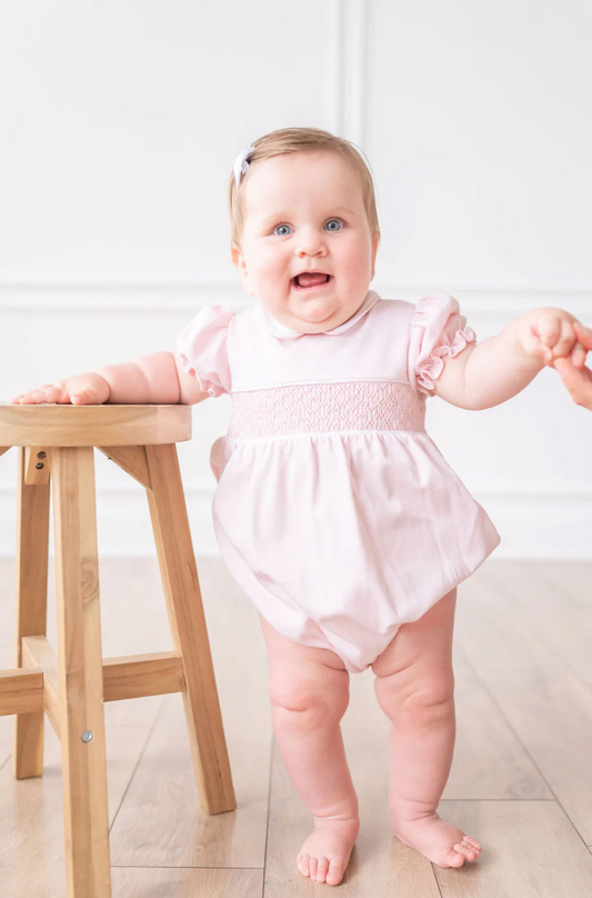 Basic Pink Smocked Bubble
