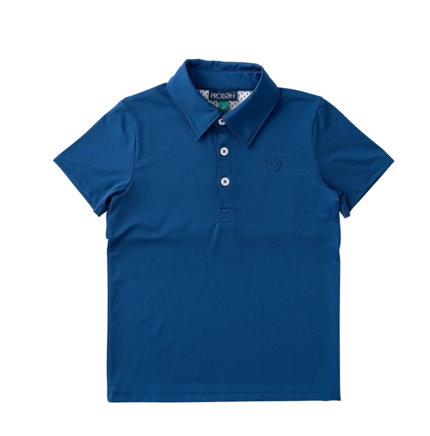 Navy Blue Peony Short Sleeve Pro Performance Polo