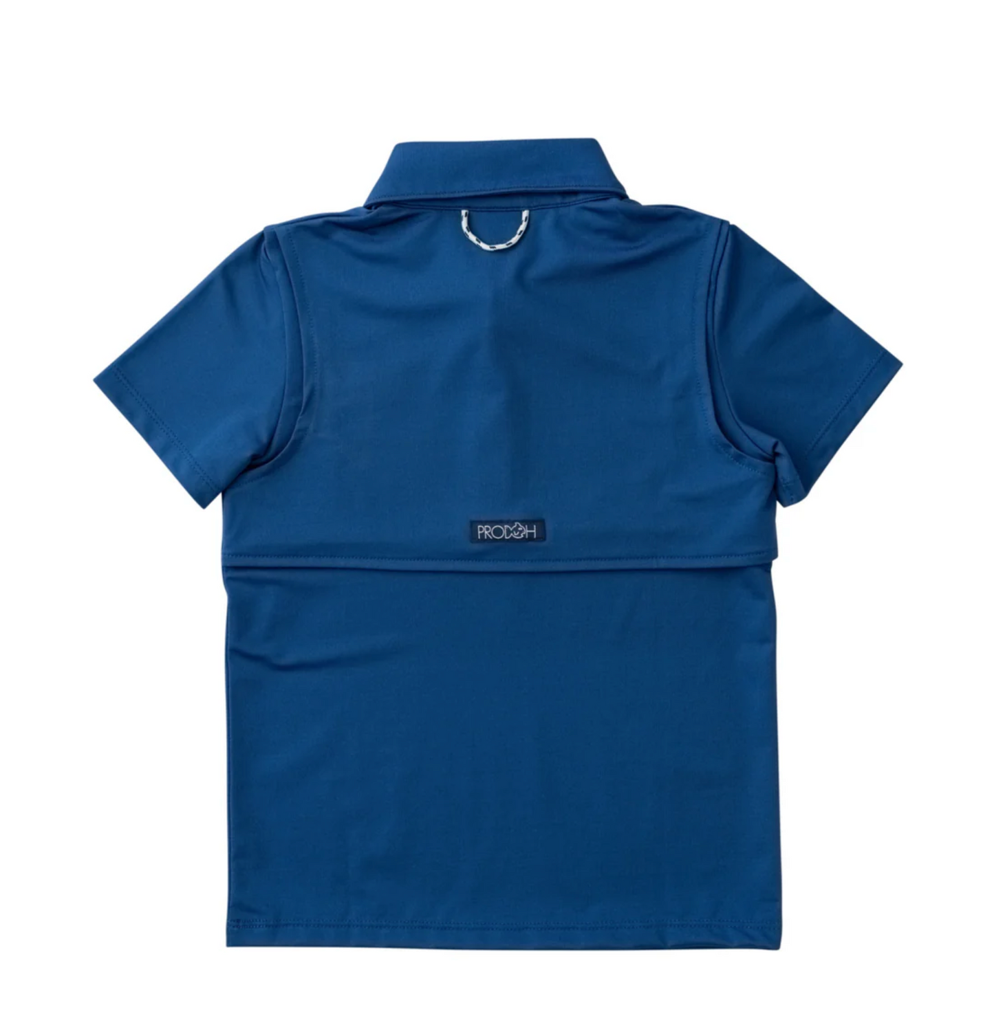 Navy Blue Peony Short Sleeve Pro Performance Polo