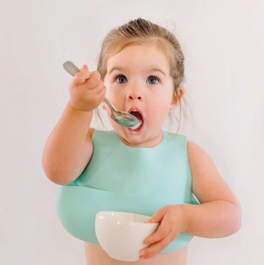 Magnetic Silicone Bib - Kiwi Bliss