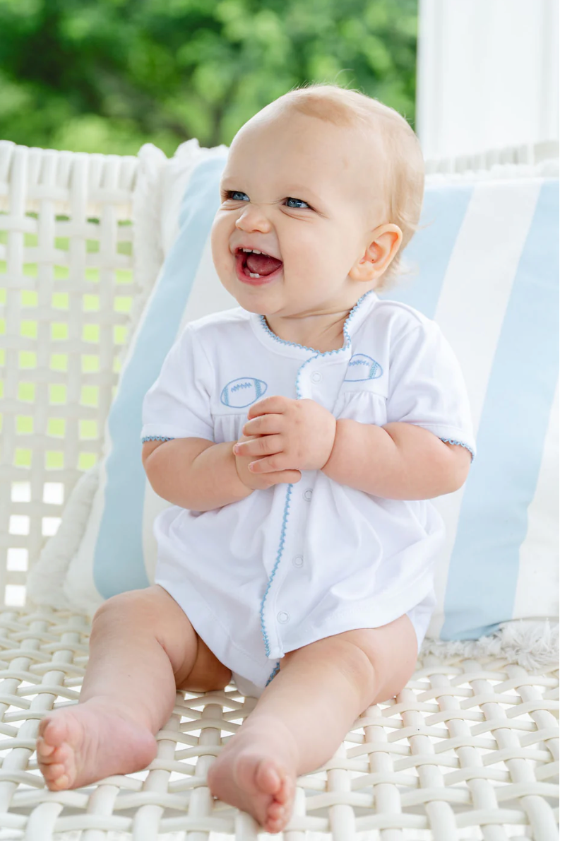 Blue Football Layette Set