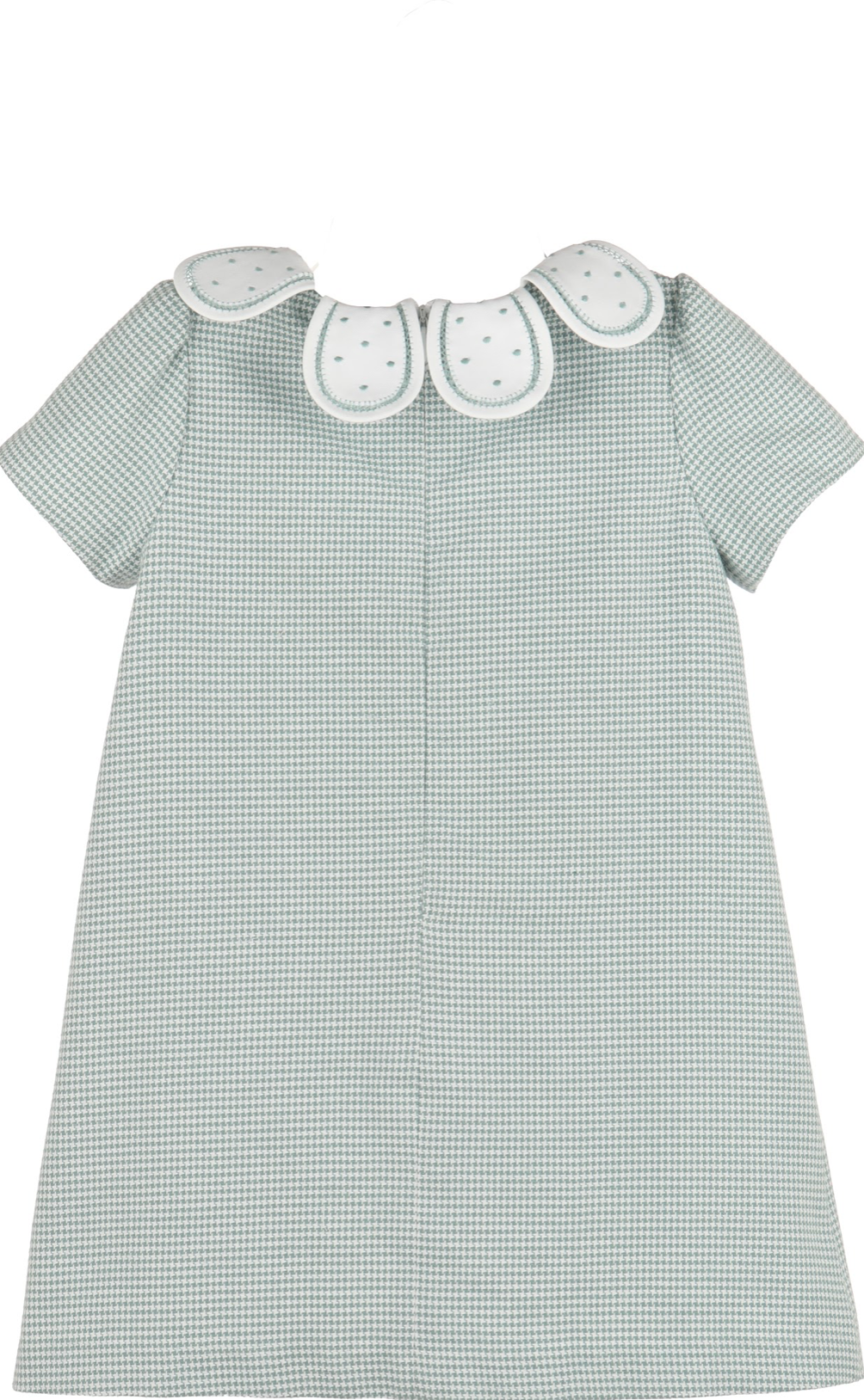 Checks Petal Collar Dress - Green