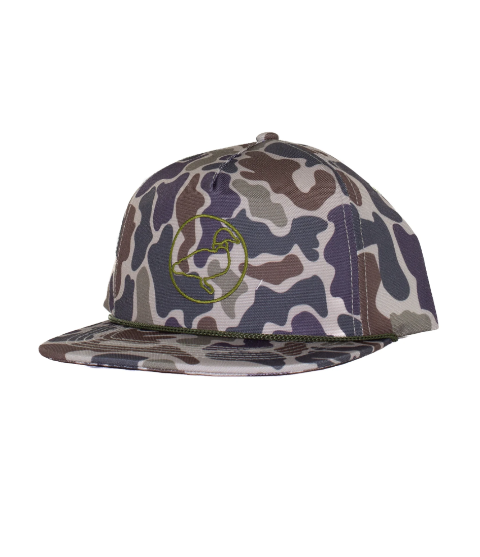 Boys Sportsman Rope Hat Vintage Camo