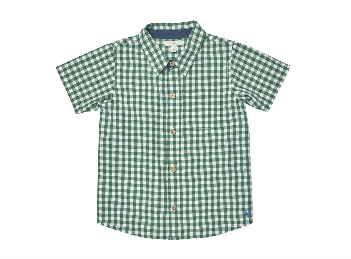 Pink Chicken Boys Jack Shirt - Green White Check