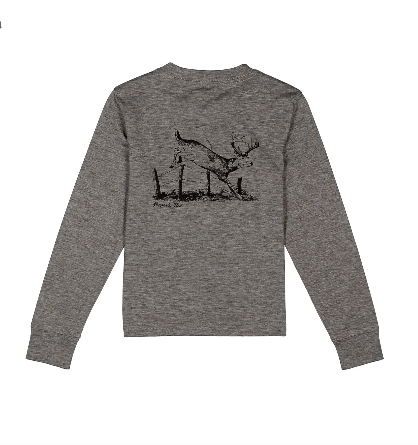 Boys Portland Pocket Tee Jumping Buck Gravel