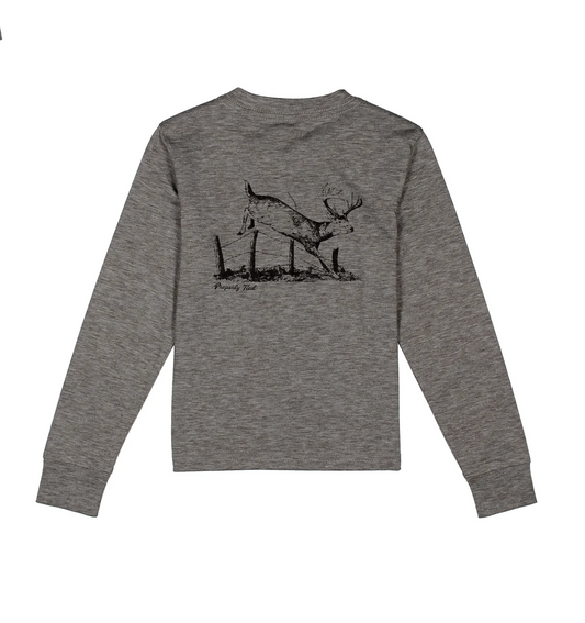 Boys Portland Pocket Tee Jumping Buck Gravel