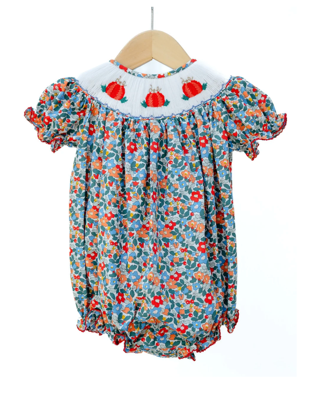 Smocked Floral Pumpkin Bubble