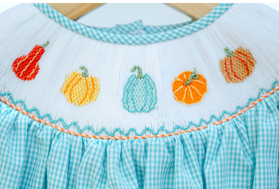 Smocked Fall Gourds Bloomer Set