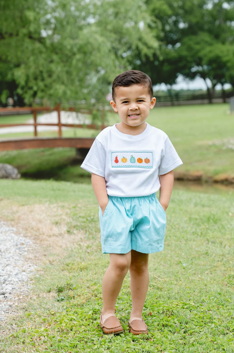 Smocked Fall Gourds T-Shirt and Shorts Set