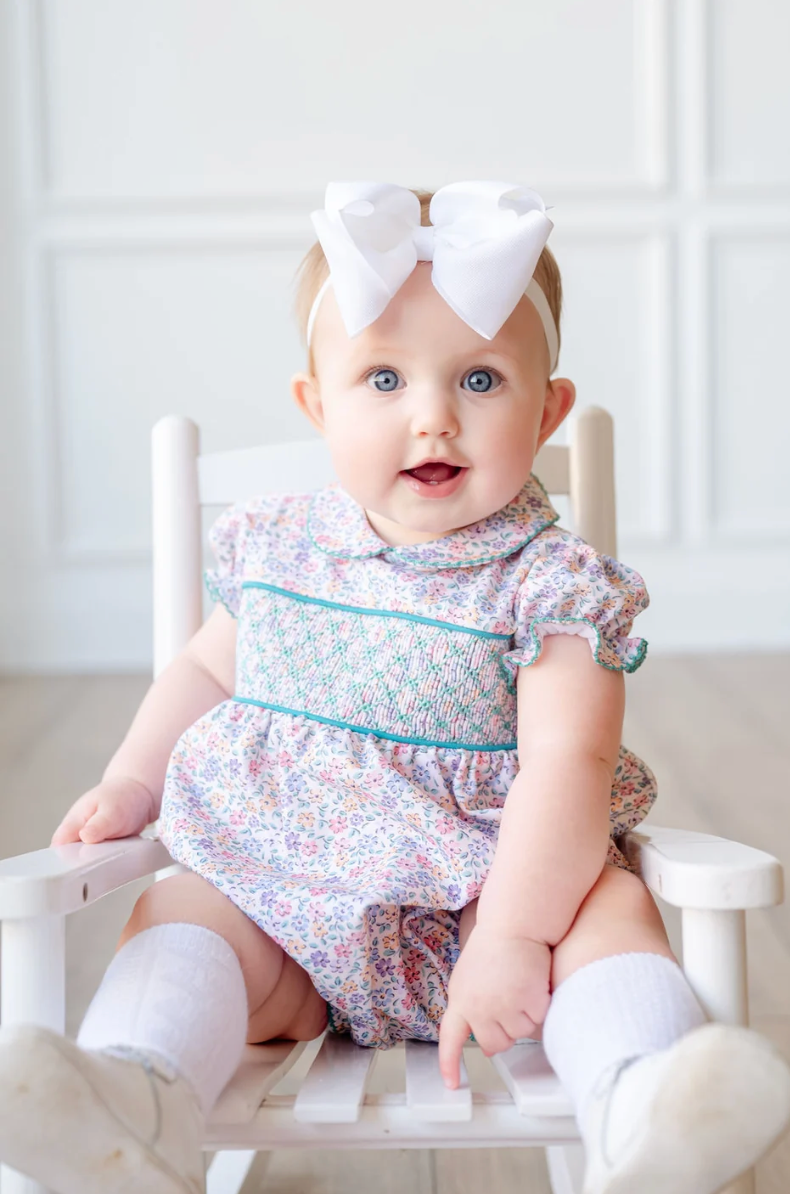 Fall Floral Smocked Emma Bubble