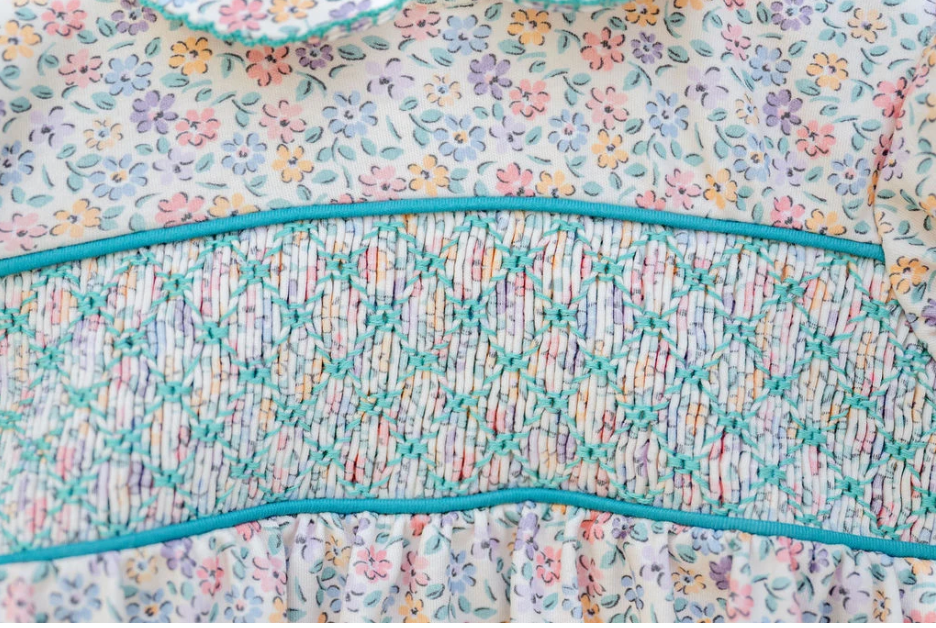 Fall Floral Smocked Emma Bubble
