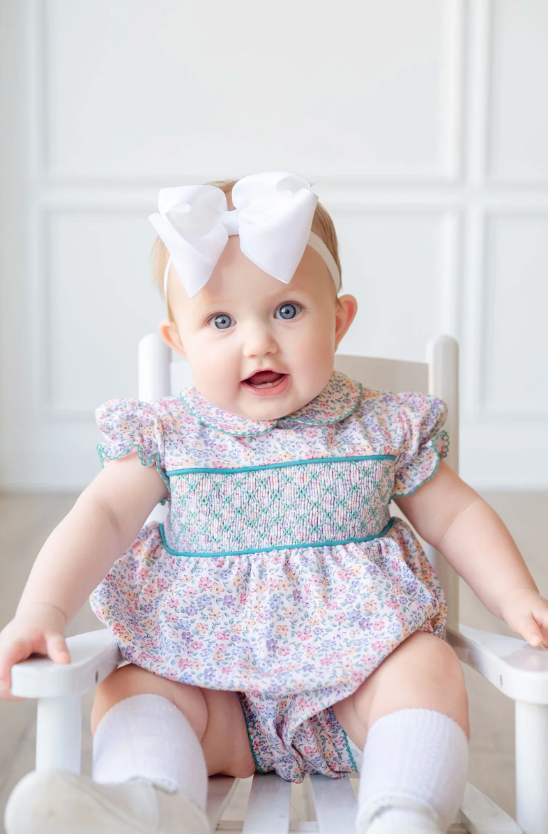 Fall Floral Smocked Emma Bubble