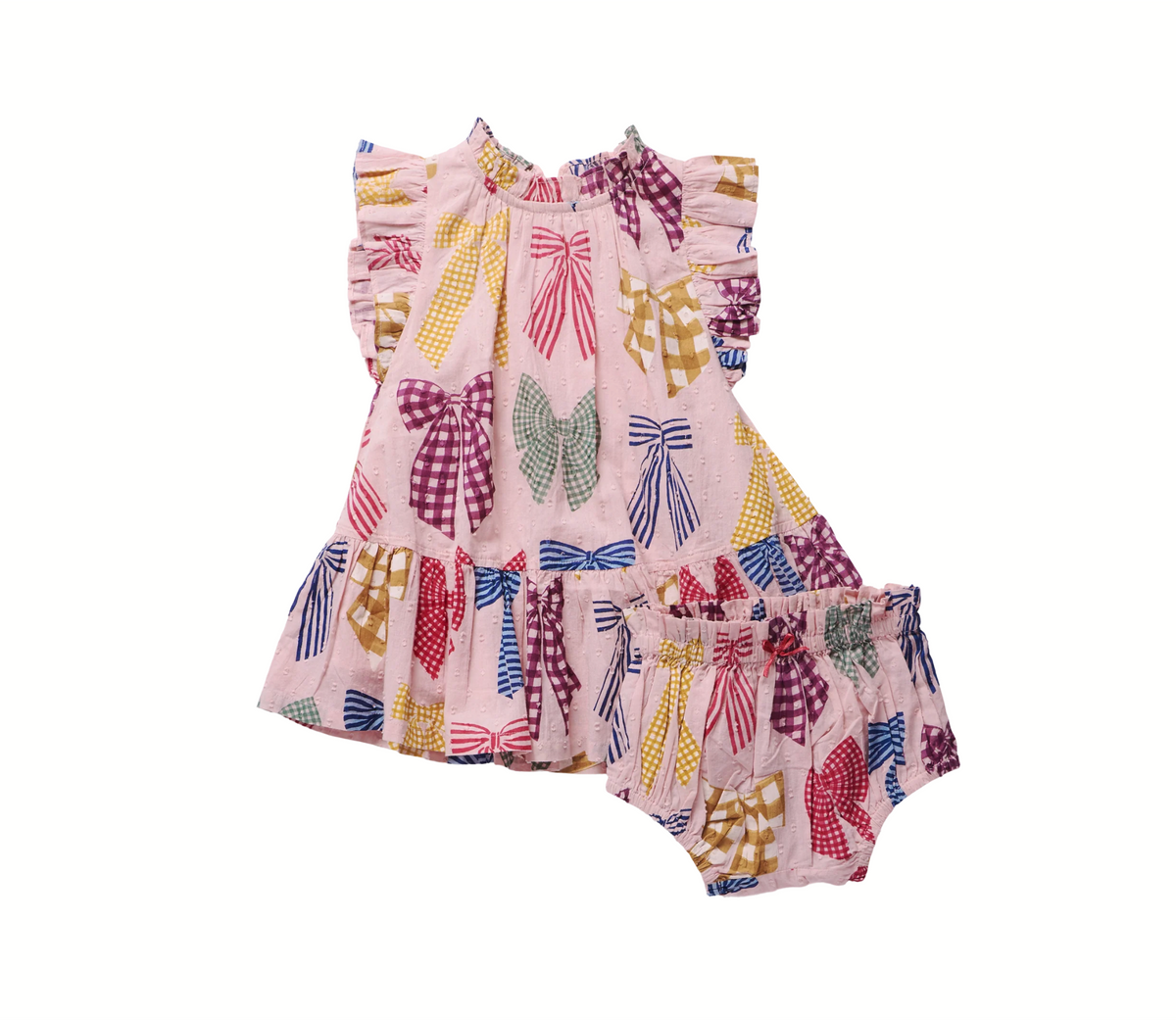 Baby Girls Harper Dress Set - Patterned Bows