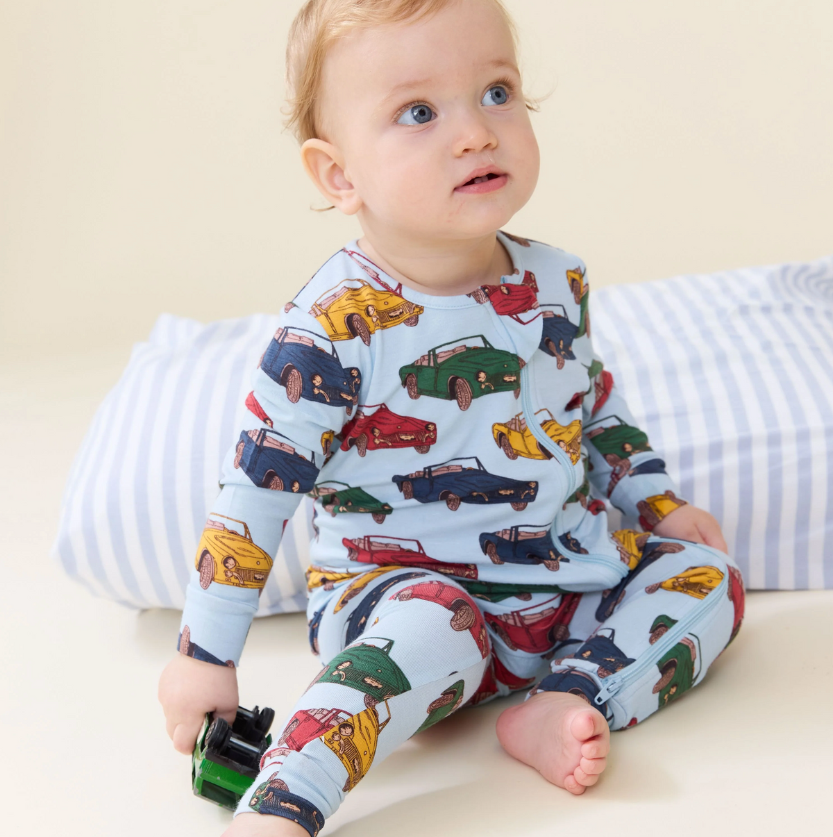 Baby Bamboo Romper - Vintage Cars