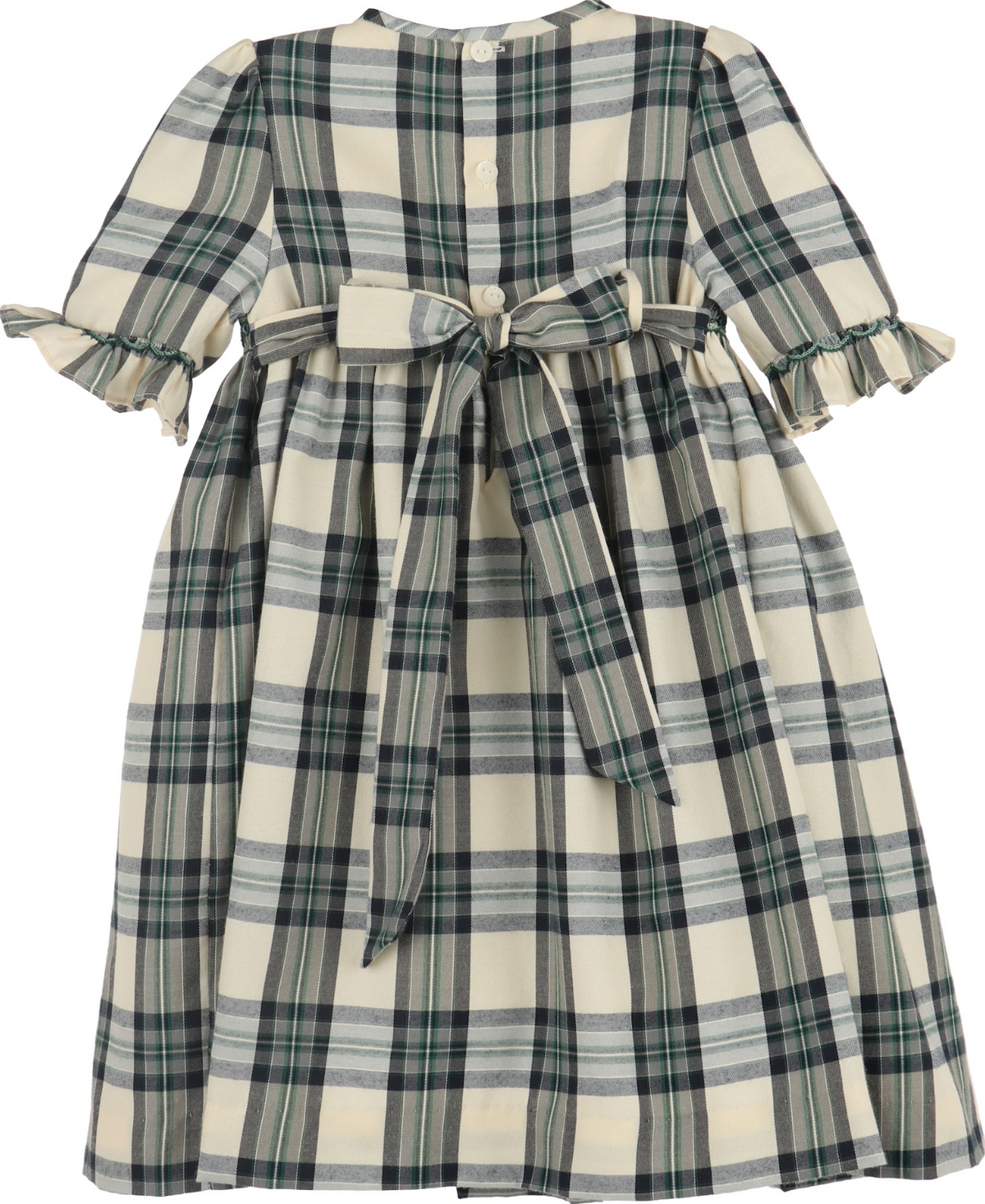 Tea Time Checks Smock Dress - Green