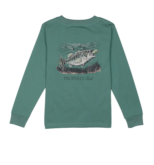 Boys Set The Hook Tee Marine Green