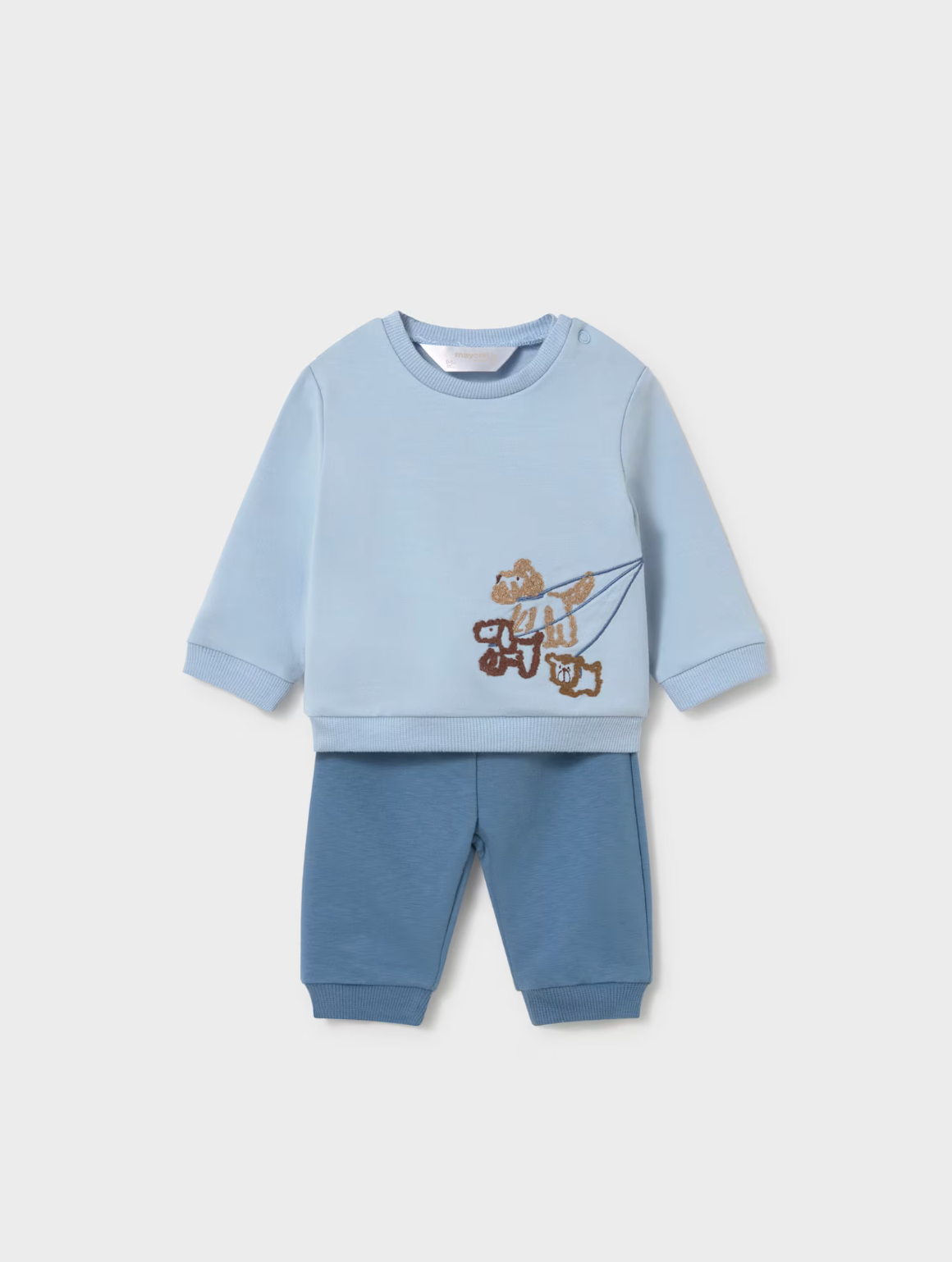 Puppy Dog Sweatsuit Set - Blue or Coco